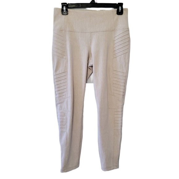 Athleta Delancey Textured Moto Tight EUC Size Medium, Zippered Pockets High Rise - Picture 4 of 15